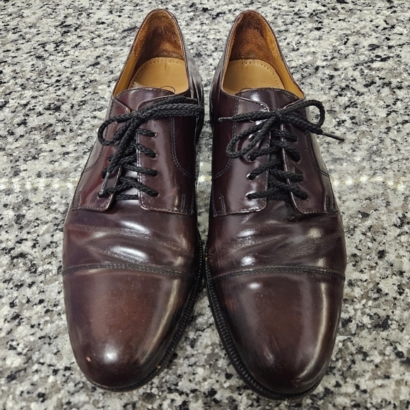 Cole Haan Caldwell Men's Size 10.5D Oxfords Burgandy Leather Dress Shoes 08331 - Picture 1 of 13